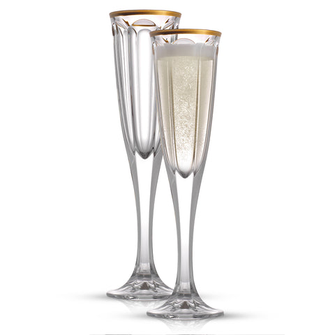 Windsor Crystal Champagne Glasses, Set of 2